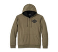 Bar & Shield Sherpa Full Zip Hoodie - Grape Leaf