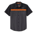 Men's H-D TECH Vented Shirt - Colorblock - Asphalt & Harley Black