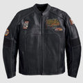 Harley Davidson Men Regulator Perforated Black Leather Jacket