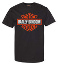Harley-Davidson® Men's Orange Bar & Shield Black T-Shirt 30290591