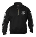 Harley-Davidson® Men's Lightning Crest 1/4 Zip Cadet Pullover Sweatshirt, Black