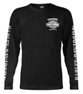 Harley-Davidson® Men's Skull Lightning Crest Graphic Long Sleeve Shirt, Black