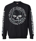 Harley-Davidson® Men's Willie G Skull Sweatshirt, Black Crew Pullover 30296649