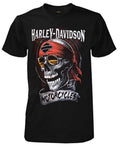 Harley-Davidson® Men's Distressed Shady Skull Short Sleeve T-Shirt, Solid Black