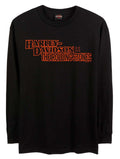 Harley-Davidson® Men's Rolling Stones Stacked Long Sleeve Cotton Shirt - Black