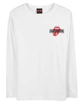 Harley-Davidson® Women's Rolling Stones Mash Crew-Neck Long Sleeve Tee, White