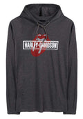 Harley-Davidson® Women's Rolling Stones Mash Long Sleeve Hoodie, Heather Gray