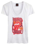 Harley-Davidson® Women's Rolling Stones Groovy Flowy Short Sleeve Tee, White