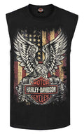 Harley-Davidson® Men's Custom Freedom Sleeveless Crew Neck Muscle Shirt - Black