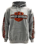 Harley-Davidson® Men's Bar & Shield Logo Pullover Hooded Sweatshirt, Gray