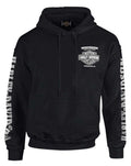 Harley-Davidson® Men's Lightning Crest Pullover Hooded Sweatshirt, Black