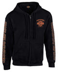 Harley-Davidson® Men's Eagle Piston Long Sleeve Full-Zip Hoodie, Black 30299950
