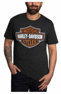 Harley-Davidson® Men's B&S Vintage Poly-Blend Short Sleeve Crew T-Shirt - Black