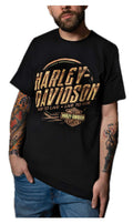 Harley-Davidson® Men's Lavish Crew-Neck Short Sleeve Cotton T-Shirt - Black