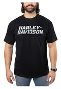 Harley-Davidson® Men's Chrome Grit Short Sleeve Crew-Neck T-Shirt - Black