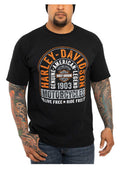 Harley-Davidson® Men's Fast Lane Crew-Neck Short Sleeve Cotton T-Shirt - Black