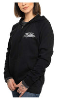 Harley-Davidson® Women's Titanium Metallic Zip-Up Hooded Sweatshirt - Black