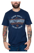 Harley-Davidson® Men's Expand Crew-Neck Short Sleeve Cotton T-Shirt - Navy