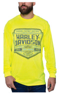 Harley-Davidson® Men's Energized Bar & Shield Long Sleeve Shirt - Safety Green
