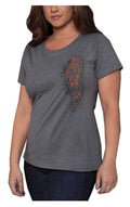 Harley-Davidson® Women's Embellished Iridescent Short Sleeve T-Shirt, Gray