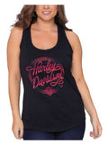Harley-Davidson® Women's Fever Dreams Sleeveless Racerback Tank Top - Black