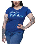 Harley-Davidson® Women's Life Swerves Short Sleeve Crew-Neck T-Shirt, Royal