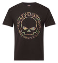 Harley-Davidson® Men's Willie G Skull Camo Short Sleeve Crew-Neck T-Shirt, Black