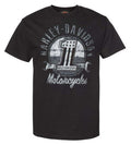 Harley-Davidson® Men's Gray Wrench Crew-Neck Cotton Short Sleeve T-Shirt, Black