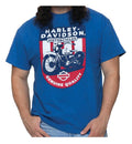 Harley-Davidson® Men's Partisan Short Sleeve Cotton-Blend T-Shirt, Antique Blue