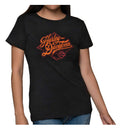 Harley-Davidson® Womens Exterior Crew-Neck Short Sleeve Cotton-Blend Tee, Black