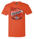 Harley-Davidson® Men's Flight Poly-Blend Short Sleeve T-Shirt, Heather Orange