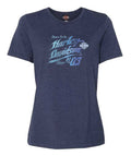 Harley-Davidson® Women's Rockers Scoop Neck Cotton Short Sleeve Tee, Indigo