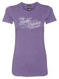 Harley-Davidson Women's Context V-Neck Short Sleeve Tee, Heather Purple