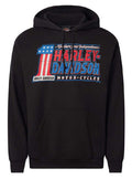 Harley-Davidson® Men's Oath #1 RWB Pullover Fleece Hoodie, Solid Black