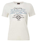 Harley-Davidson Women's Brave & Bold Crew-Neck Short Sleeve Tee, Oatmeal