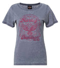Harley-Davidson® Womens Retro Eagle Embellished Short Sleeve Poly-Blend Tee, Navy