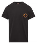 Harley-Davidson® Men's Open Bar & Shield Chest Pocket Short Sleeve Tee, Black