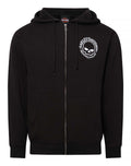 Harley-Davidson® Men's Willie G Skull Logo Zip-Up Hoodie Sweatshirt, Black