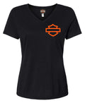 Harley-Davidson Women's Open Bar & Shield On Black Short Sleeve T-Shirt