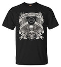Harley-Davidson® Men's Fastened Cotton Short Sleeve Crew-Neck Tee, Black