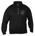 Harley-Davidson® Men's Fastened B&S 1/4 Zip Cadet Pullover Sweatshirt - Black