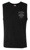 Harley-Davidson® Men's Road Pilot Crew-Neck Sleeveless Muscle Tee, Black