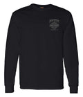 Harley-Davidson® Men's Road Pilot Crew-Neck Long Sleeve Cotton Shirt, Black