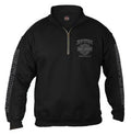Harley-Davidson® Men's Road Pilot 1/4 Zip Cadet Pullover Sweatshirt, Black