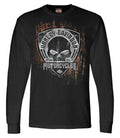 Harley-Davidson® Men's Corrosion Skull Long Sleeve Crew-Neck Shirt - Black