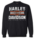 Harley-Davidson® Men's Varsity B&S Logo Pullover Fleece Sweatshirt, Black