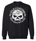 Harley-Davidson® Men's Camo Willie G Skull Pullover Fleece Sweatshirt, Black