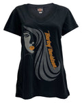 Harley-Davidson® Women's Portrait V-Neck Short Sleeve Soft Fabric Tee