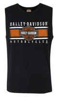 Harley-Davidson® Men's Iconic Bar & Shield Crew-Neck Sleeveless Muscle Tee, Black
