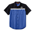 Men's H-D TECH Vented Shirt - Colorblock - Nebulas Blue & Harley Black